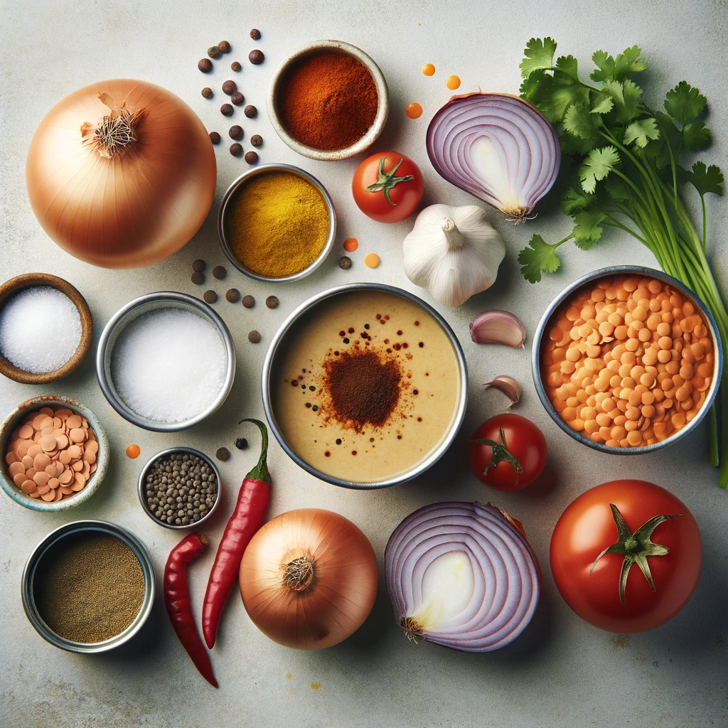 Linsen-Tomaten-Suppe von Yotam Ottolenghi aus dem Kochbuch "Easy" - (KI-Bild)